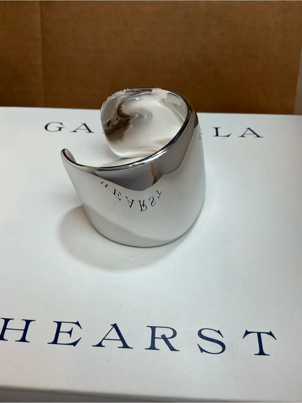 NIB Gabriela Hearst Polished Silver Wide Cuff Bangle AG925 Solid Silver